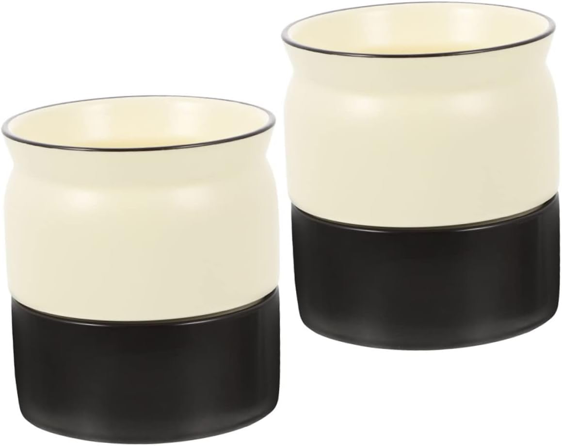 2Pcs Retro Style Utensil Holder Practical Cutlery Organizer for Countertop Sturdy Kitchen Utensils Storage Elegant Design for Tidy Cooking Space