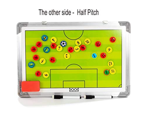 Soccer Coaching Board - Double-Sided Football Tactics Strategy Whiteboard,Portable Clipboard with Markers (17.7x11.8) (Soccer) by Zosebffej - Image 4