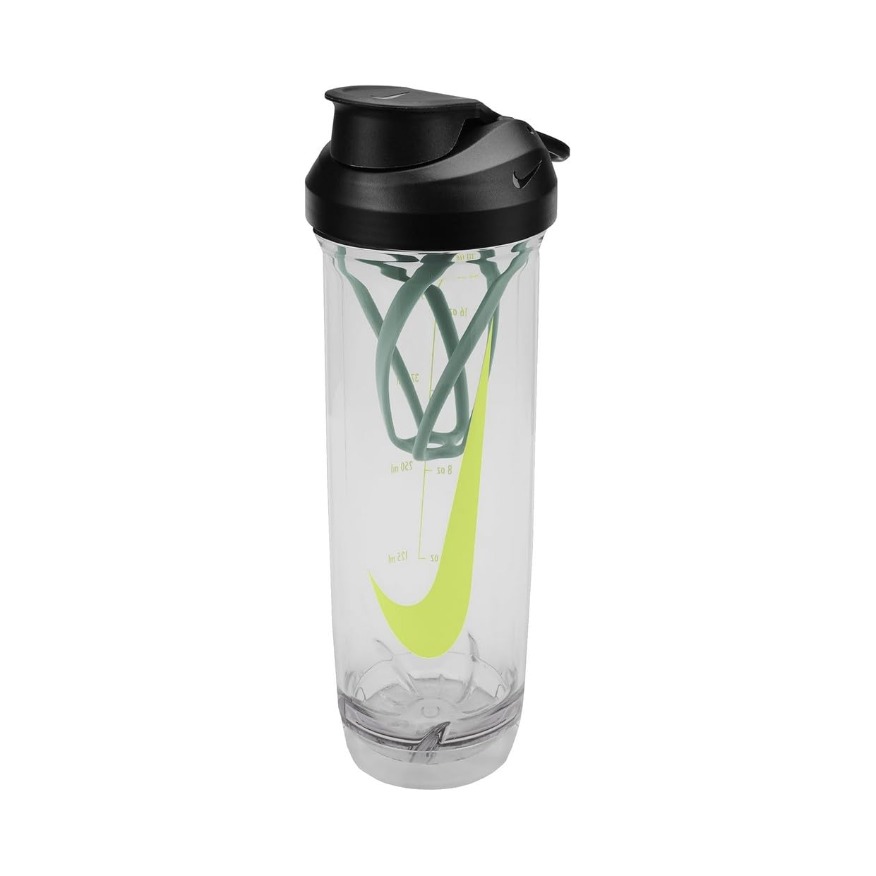 NIKE TR Recharge Shaker Bottle 2.0 24oz 709 ml Shaker Drinking Bottle Protein Shaker Fitness Training, Clear/Black/Cannon/Volt-image-35