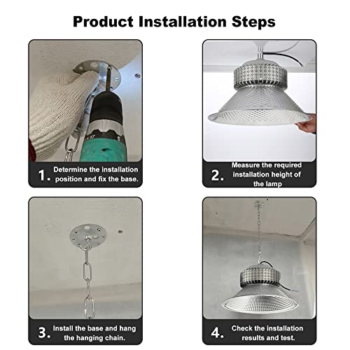High Bay Light LED 100W pour atelier et entrepôt suspendu