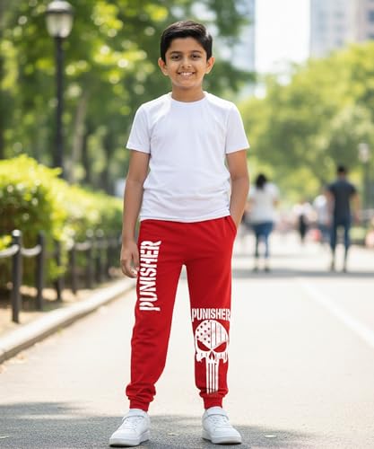 Image of KYDA KIDS 100% Cotton Track Pants for Boys | Premium Printed Soft Single Jersey Fabric | Elastic Waist Loose Fit Summer Full Length with Rib Hem (Pack of 2)