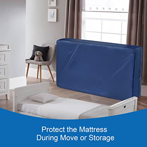 Crib Mattress Bag Waterproof Heavy Duty Crib Mattress Bag For Moving And Storage With Strong Zipper Reusable Crib Mattress Cover For Storage House Moving, Navy #TOP3
