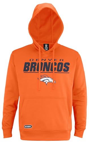Outerstuff NFL Mens Stated Pullover Fleece Hoodie Denver Broncos Large Team Color