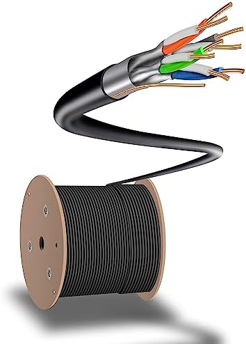 Antkeet Cat7 Ethernet Cable 500ft, 23 AWG Solid Copper, CMR, Double Shielded(S/FTP),1000MHZ / 10 Gigabit Speed Cat 7 LAN Cable 500 ft