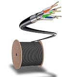 Antkeet Cat7 Ethernet Cable 500ft, 23 AWG Solid Copper, CMR, Double Shielded(S/FTP),1000MHZ / 10 Gig