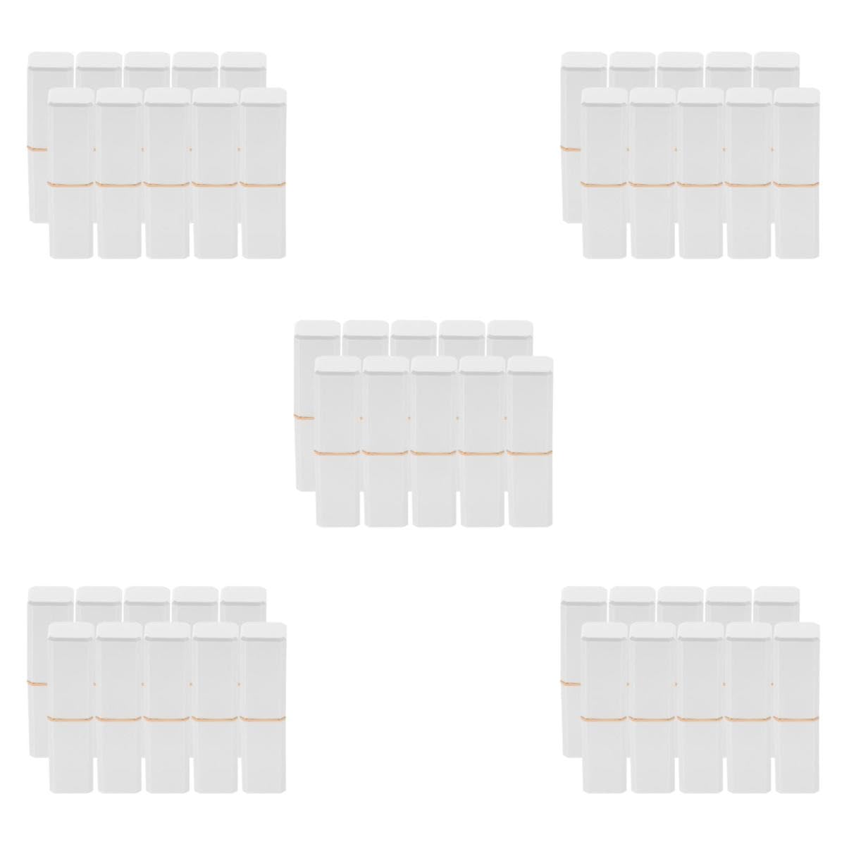 Ipetboom 4 Set Flacone Di Lucidalabbra in Plastica Mini Cosmetico Ombretto Riempibile Labbro Chiaro Fodere Di Fatto A Mano Cap Kit Bianca Abs 10 Pezzi * 4