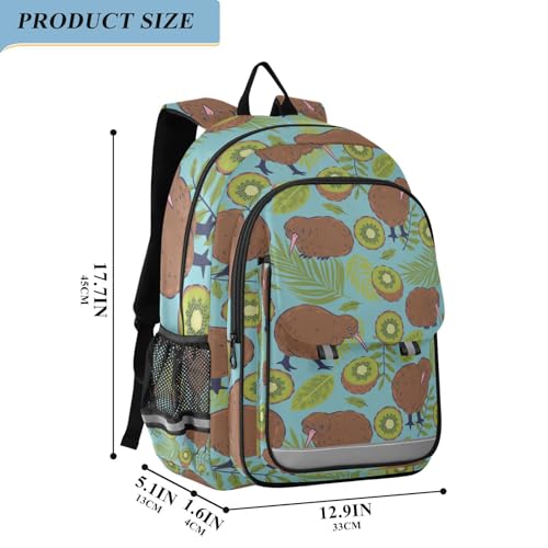 Kiwi Birds School Backpack Laptop Travel Daypack for Kids Girls Boys, Computer Notebooks Bookbag with Adjustable Padded Straps2