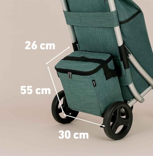 Miniatura 3 de Jata Hcar2501 - Carro De La Compra 4 Ruedas. De 40l Con Bolsa Refrigerante Para Congelados. 2 Ruedas Giratorias 360 . Carro Plegable. Con Freno. Chasis De Aluminio