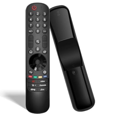 Universal Replacement Remote for LG TVs: for All OLED, QNED, Nano, UHD 4K/8K webOS Smart TVs & for Magic Remote Series MR21/22/23/24GA/GN/GC – Featuring Voice Control, Pointer, and Streaming Hot Keys