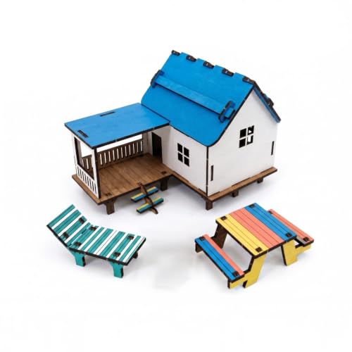 Image of BAGJI TOYS Beach House DIY Wooden Painting Kit
