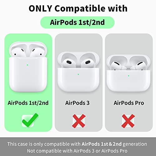 Moloppo Cute Airpods Case, Airpods 2 Case, Boba Tea Cow Funny 3D Cartoon Animal Case, Soft Pvc Full Protection Shockproof Charging Case Cover With Carabiner For Airpods 1St Generation, 2Nd Generation #TOP5