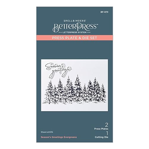 Assiette de presse Evergreens Ensemble Spellbinders pour gaufrage Noël et scrap