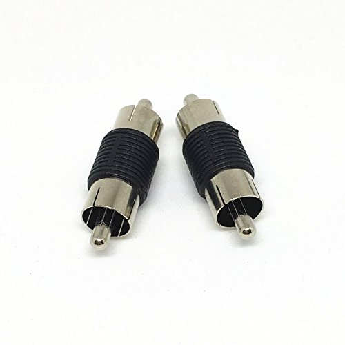 12Pcs RCA Inline Coupler Male Plug A/V Adapter M/M Connector RCA Male to Male Joiner for CCTV Camera