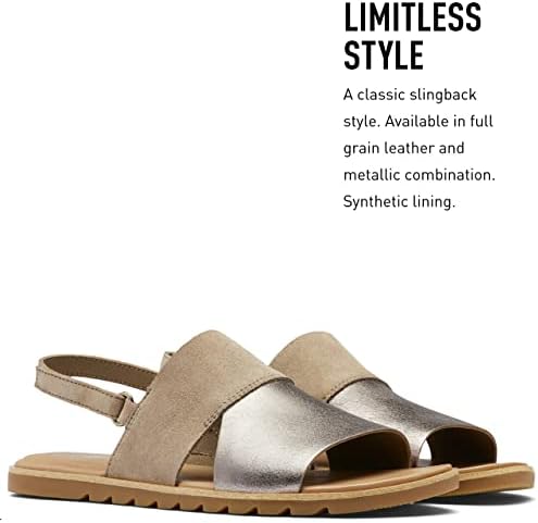 Sorel Women's Ella II Slingback Sandals - Ash Brown, Chalk - Size 8.5 | Image 1