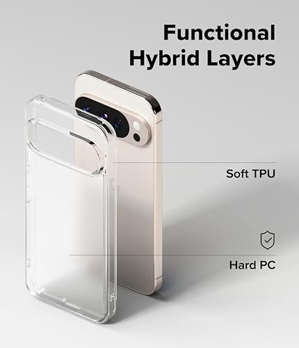 Image of Ringke Fusion Compatible with Google Pixel 10 Pro / 10 Case [Anti-Fingerprint Frosted Back] Slim Translucent Protective Back Cover with Shockproof Bumper - Matte Clear