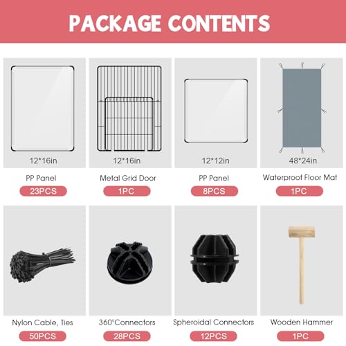 image for VISCOO 32 Panels Small Animal Playpen, 48