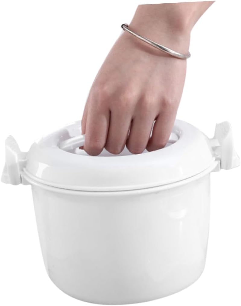 Microwave Rice Cooker Multifunctional Food Container for Convenient Rice Cooking Steaming Vegetables and Meal Prep Compact Design for Home Small