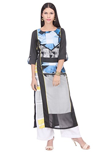 Image of W for Woman Women's Satin Straight Fit Straight Kurta