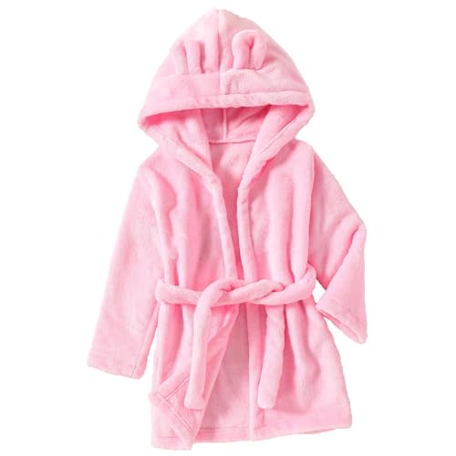 Soft Fleece R𝐨be for Toddler Cute Hoodie Shorts Bathr𝐨be with Belt Open Front L𝐨ungewear n𝐢ghtgowns 𝐏ajamas R𝐨be