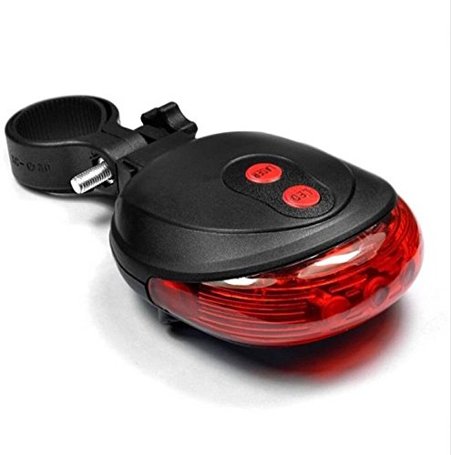 AlexVyan Cycling Bike Bicycle 2 Laser Beam And 5 LED Rear Tail Light Safety Rear Warning Lamp(Battery Not Included) (B07CGCWJXP) Amazon Price History, Amazon Price Tracker