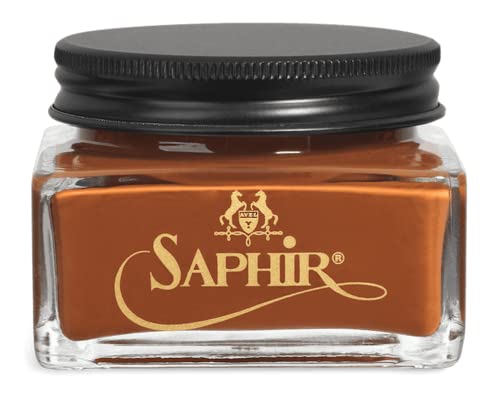 Image of Saphir Medaille d'Or Pommadier Cream 75ml - Natural Cream Leather Shoe Polish, Leather Conditioner for Boots, Handbags