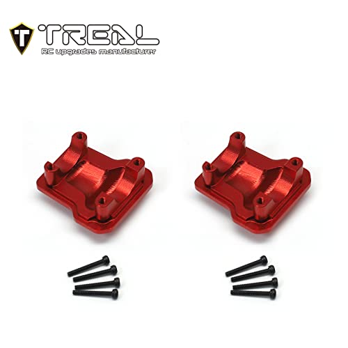 Caches d'essieu TRX-4M TREAL rouge : la solution contre la casse en 1/18