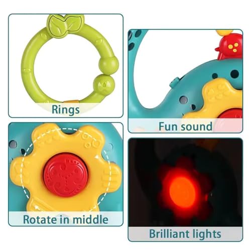 Image of Incarnation Colorful Cradle Rattle Toy for Baby - Attractive for New Born, Children and Infant Activity Center - Dinosaur Set