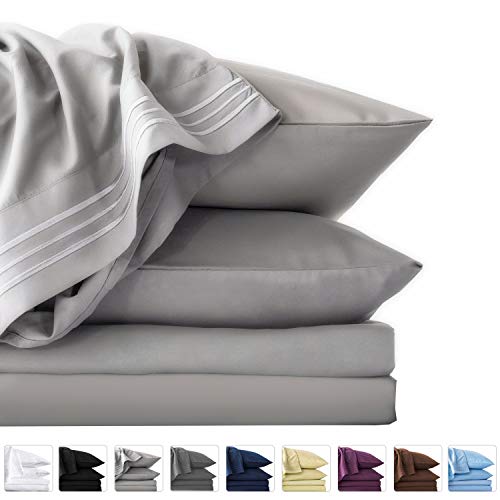 LIANLAM Twin 4 Piece Bed Sheets Set - Super Soft Brushed Microfiber 1800