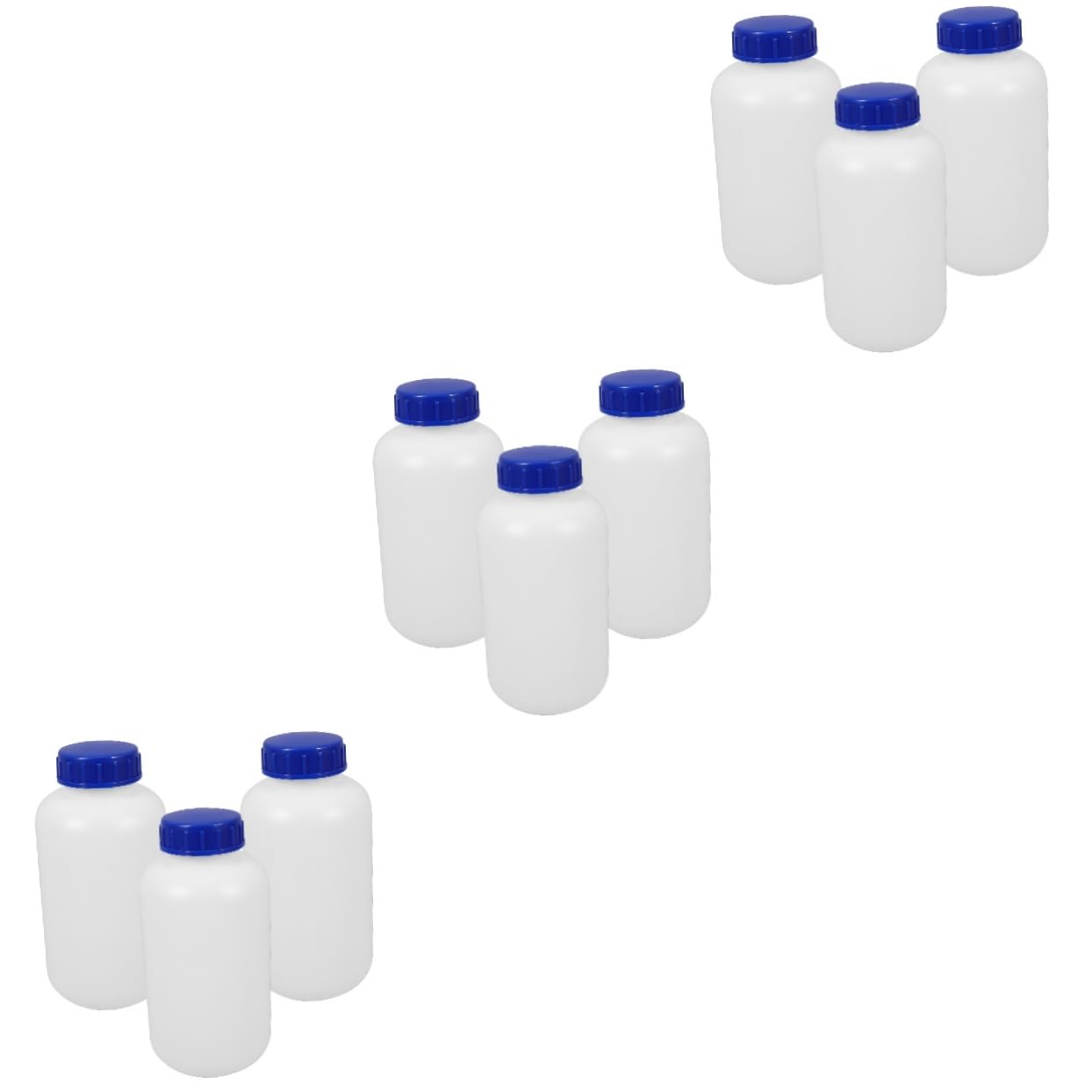 SOLUSTRE 9pièces Flacons Réactifs Transparent Avec Couvercle Bouteilles Pour Échantillons De Laboratoire Et Produits Chimiques