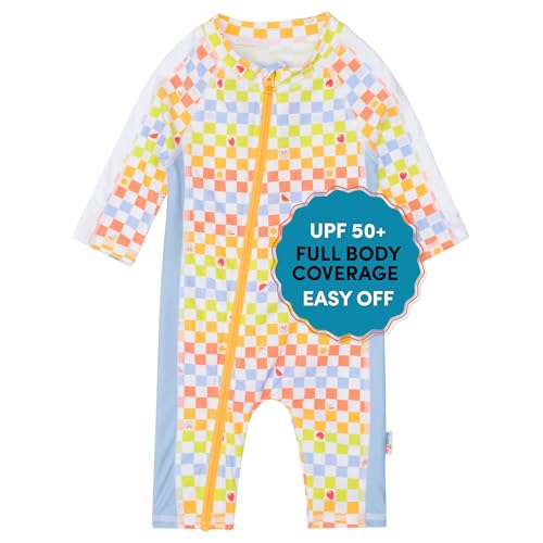Image of SwimZip UPF50+ Boys Swim Shirt, Long Sleeve One Piece Kids Sunsuit