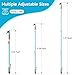 SANLIKE Telescopic Boat Hook for Docking Extension Pole Hook with Luminous Bead Aluminum Pole Boat Hook Sturdy Lightweight Durable Threaded Pole for Docking Push-Pull Boating Accessories 3.3-7.9FT