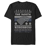 Men's Game of Thrones The North Remembers Ugly Christmas Sweater T-Shirt - Black - X Large
