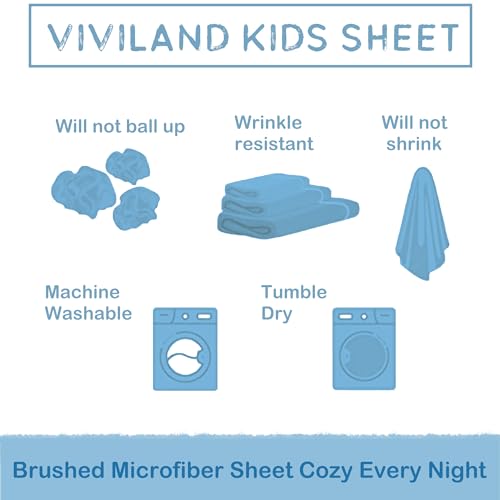 Image of Viviland 3 Pieces Boys Grey Twin Sheet Set - Soft Microfiber Fitted Flat Sheets & Pillowcase - Game Player Paddle Printed Bedding Sets - for Kids & Toddlers