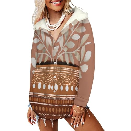 Veste polaire femme doublée en Sherpa manteau chaud hiver à poches