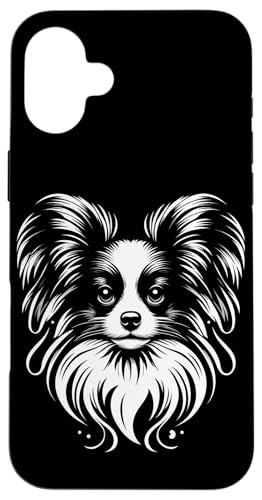 Papillon Dog Pet Art Papillon, Papillon Face Dog Case for iPhone 16 Plus