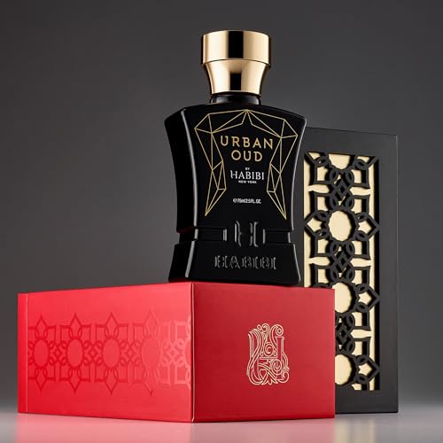 Image of H HABIBI Urban Oud Perfume for Men - 2.5 oz (75ML) Long Lasting Arabian Cologne, Woody Citrus Oud Men Perfume, Luxury Fragrance Gift for Special Occasions