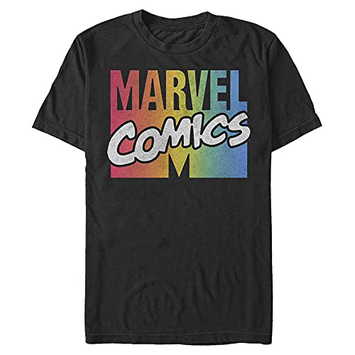 T-shirt Marvel Logo Comics Spectrum Noir Taille S pour Homme