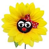 Bling My Bug Beetle Flower -Sunflower with Bow (Red)