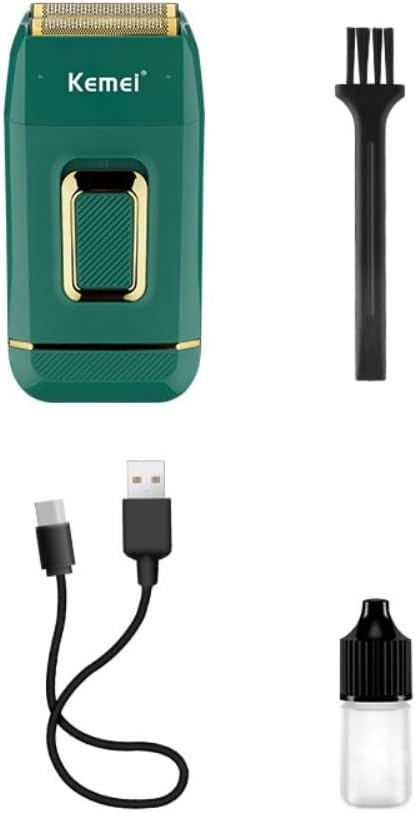 Electric Shaver with Multifunctional Indicator Lights - 64 Sets of Imported Cutting Blades for Efficient Shaving, Compact and Portable -Trim The Helper Well