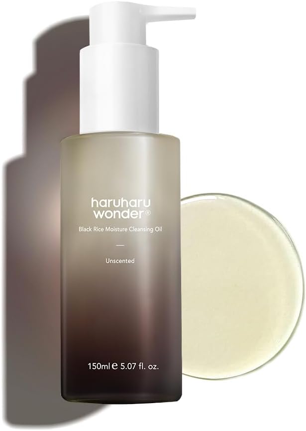 HARUHARU wonder Black Rice Moisture Cleansing Oil, Double Cleansing, Daily Makeup Remover, Pore Oil Cleanser, Korean Skincare, For sensitive, Non-comedogenic, 5.1 fl oz