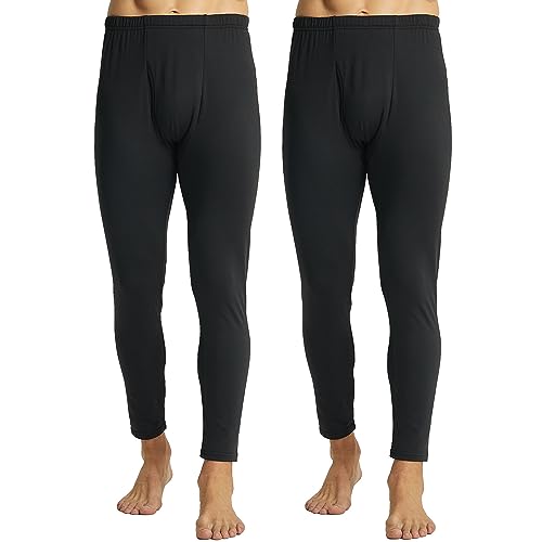 YUSHOW Thermal Underwear for Men Fleece Lined Thermal Pants Men Long Johns Bottoms Cold Weather Base Layer for Running Skiing2