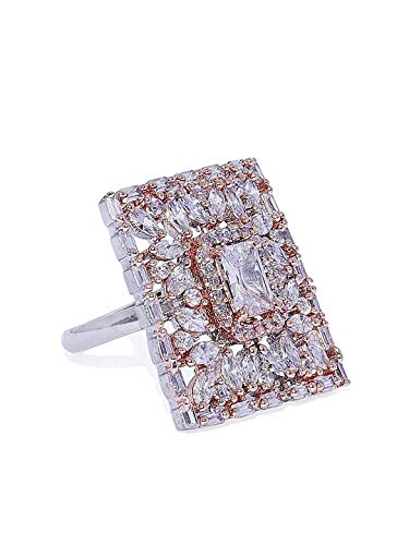 ACCESSHER Gold Plated Contemporary Style Inspired American Diamon...