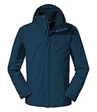 LIEFERUMFANG & DETAILS: Schöffel 3in1 Jacket Turin1, vielseitige Allwetterjacke mit verstaubarer Kapuze, Material: VENTURI, Modellnummer: 22683, Model im Foto (189 cm) trägt Größe 71
