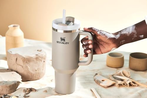 Image of STANLEY Quencher H2.0 Tumbler with Straw 40 oz | Flowstate 3-Position Lid | Cup Holder Compatible for Travel | Insulated Stainless Steel Cup | BPA-Free | Flint