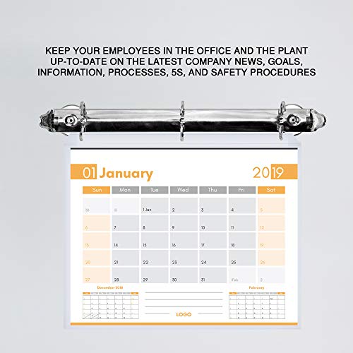 Magnetic 3 Ring Binder Locking Mechanism – 10 Pack – For Hanging 8.5 X 11 Inch Sheets Of Paper – 3 Rings – 1 Inch D Shaped Rings – 5S Visual Aid - 50 Sheet Protectors Included #TOP3