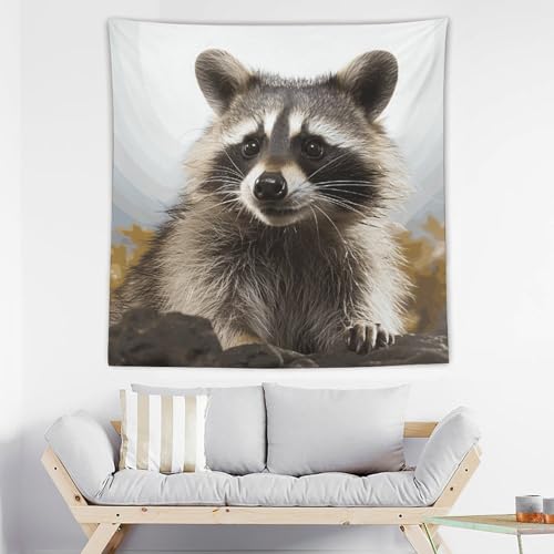 Tapisserie murale raton laveur BTCOWZRV de 152 cm pour chambre