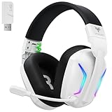 WESEARY WG1 Kabelloses Gaming Headset für PS5, PS4, PC, Switch, Mac Bluetooth Headset mit Mikrofon, über 50 Stunden Akkulaufzeit, Faltbarer Surround Sound Noise Cancelling Kopfhörer
