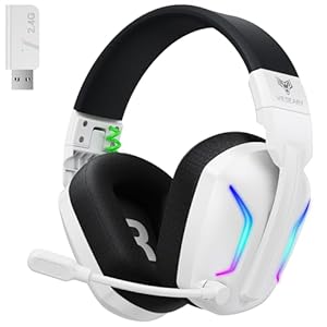 WG1 Kabelloses Gaming Headset für PS5, PS4, PC, Switch, Mac Bluetooth Headset mit Mikrofon, über 50 Stunden Akkulaufzeit, Faltbarer Surround Sound Noise Cancelling Kopfhörer