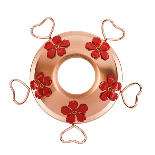 WOSIBO Metal Top Hummingbird Feeders Base Cover Base Replacement Part for Hummingbird Feeders Base Metal Top Cover and Brush Only (Copper)