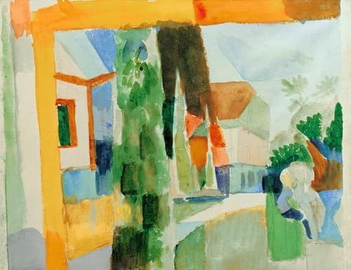 Affiche d'art Notre jardin au bord du lac August Macke | Format 60x90cm vertical